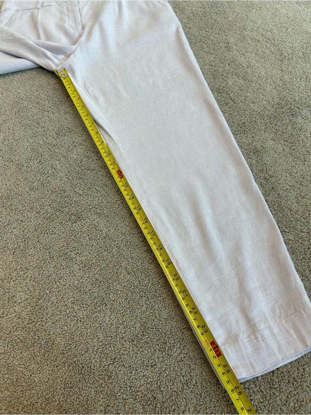RW&CO Light Lilac Linen Blend Tailored Ankle Pants Size 8 - Picture 5 of 11